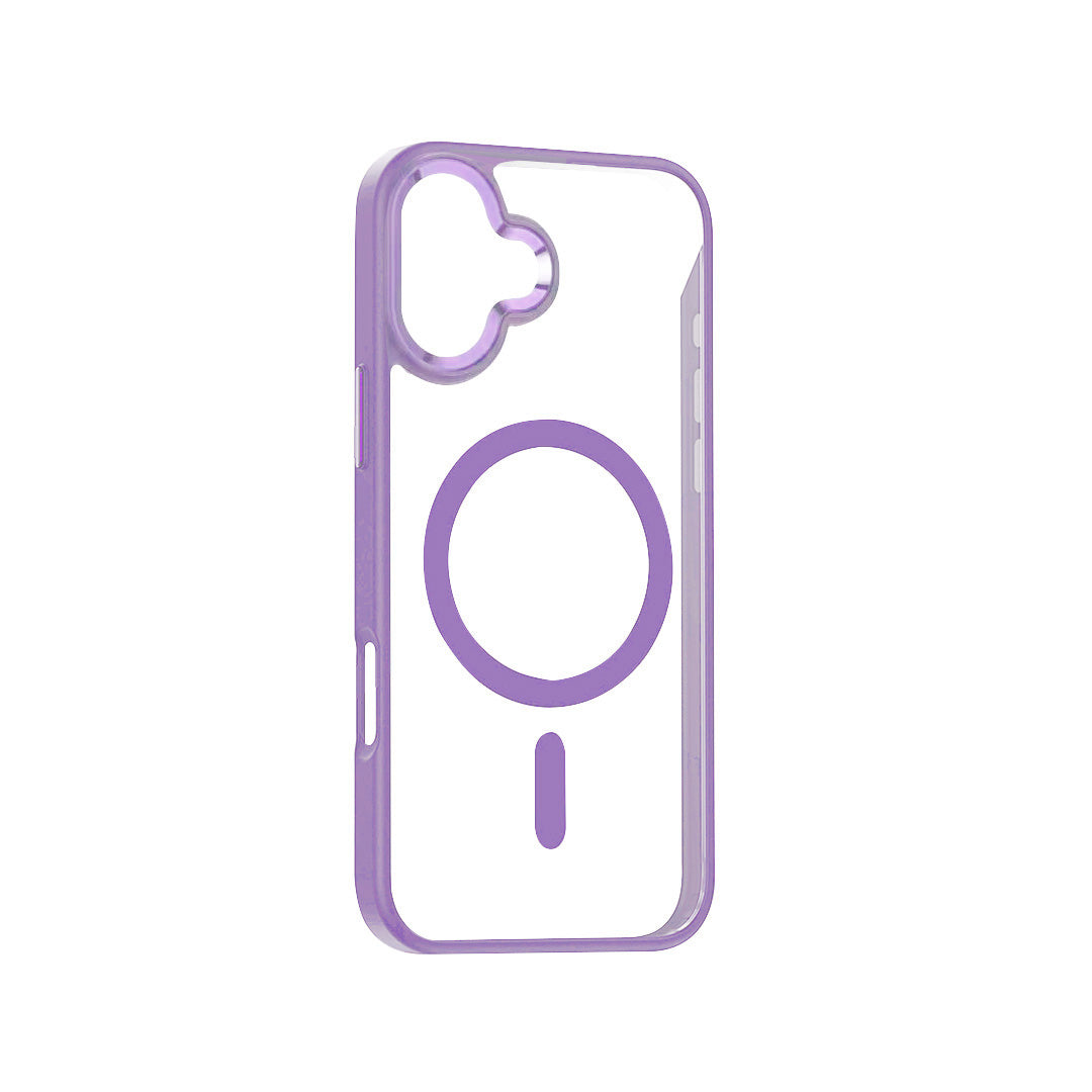 Highly transparent soft frame magnetic mobile phone protective case
